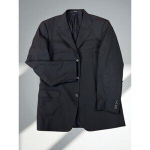 Gucci Mens Black Two-Button Blazer Jacket Made In Italy Size 50R